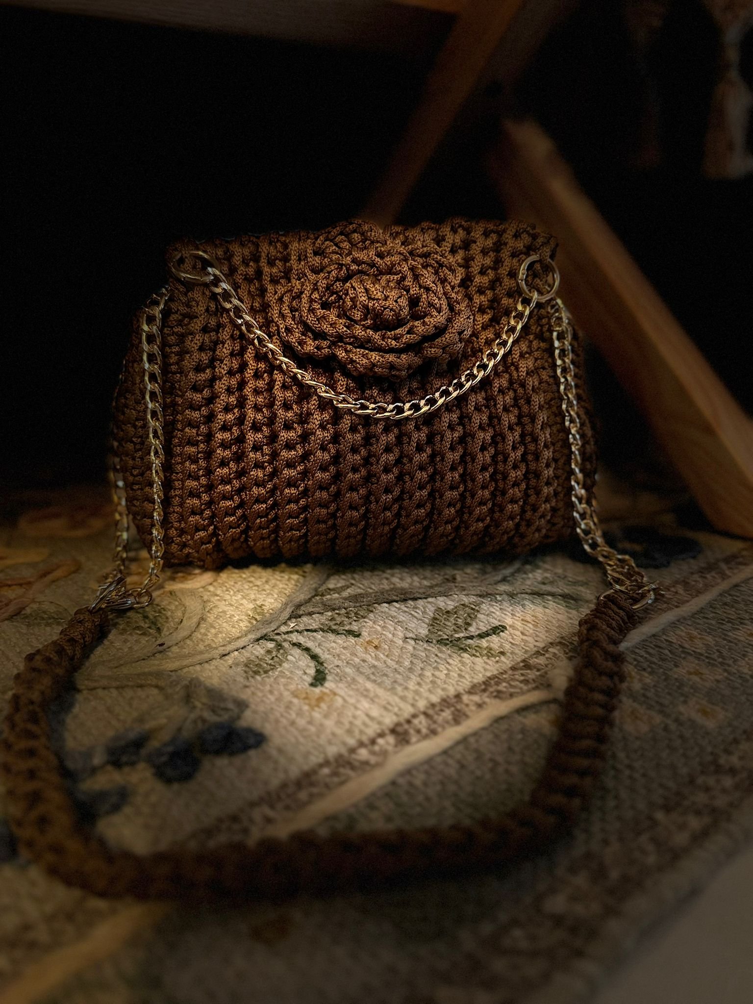 Bolso Mocha Chain Rose - Wanda Artisan Bags